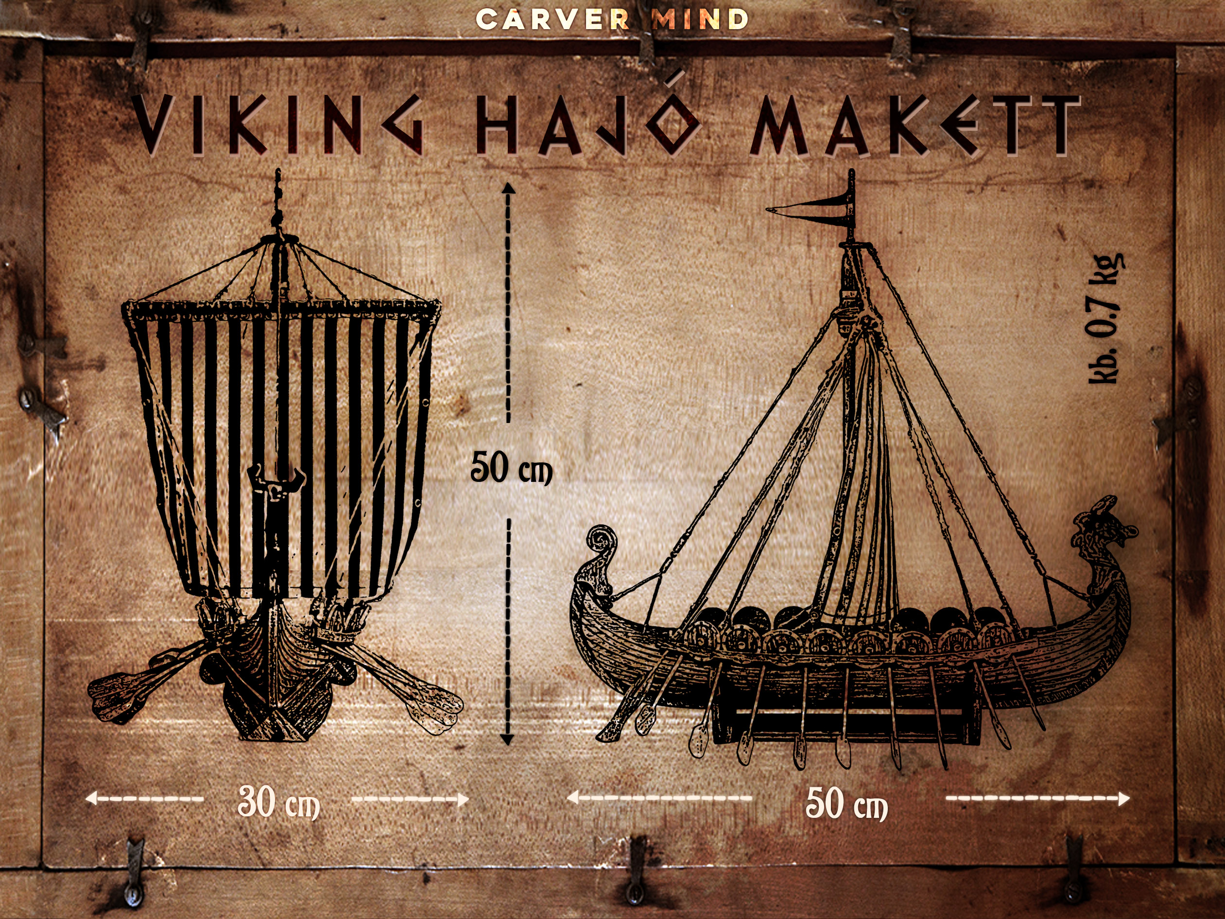 Viking hajó makett méretei